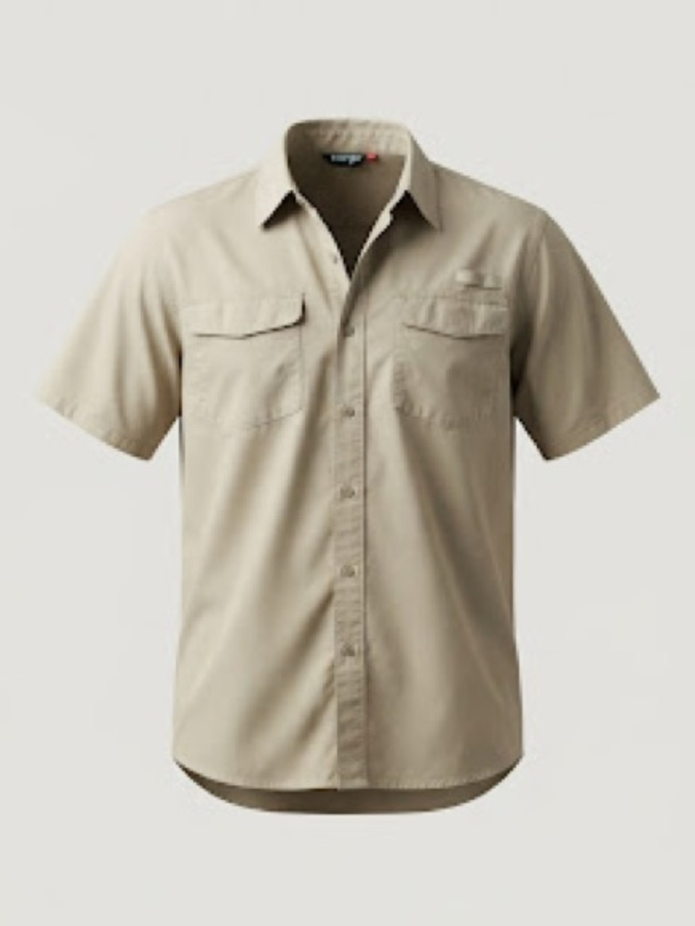 Wrangler Fishing Utility Shirt Tan M Button Down Gorpcore Techwear Basics Camp